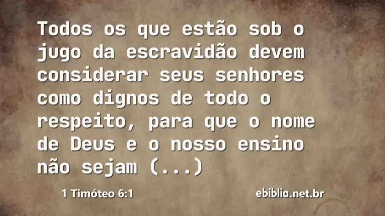 1 Timóteo 6:1