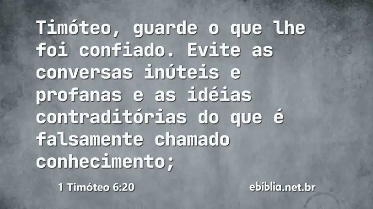 1 Timóteo 6:20