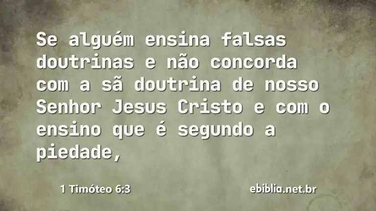 1 Timóteo 6:3