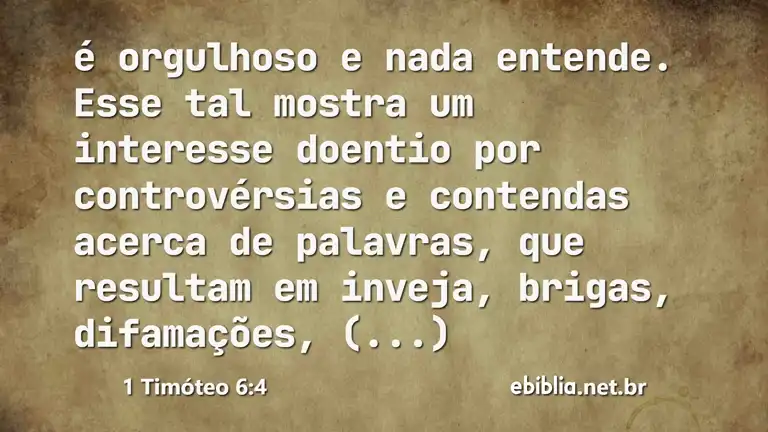 1 Timóteo 6:4