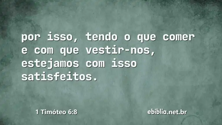 1 Timóteo 6:8