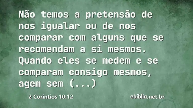 2 Coríntios 10:12