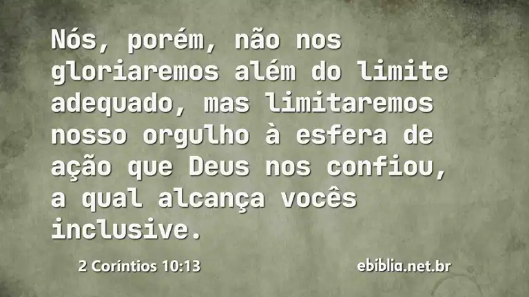 2 Coríntios 10:13