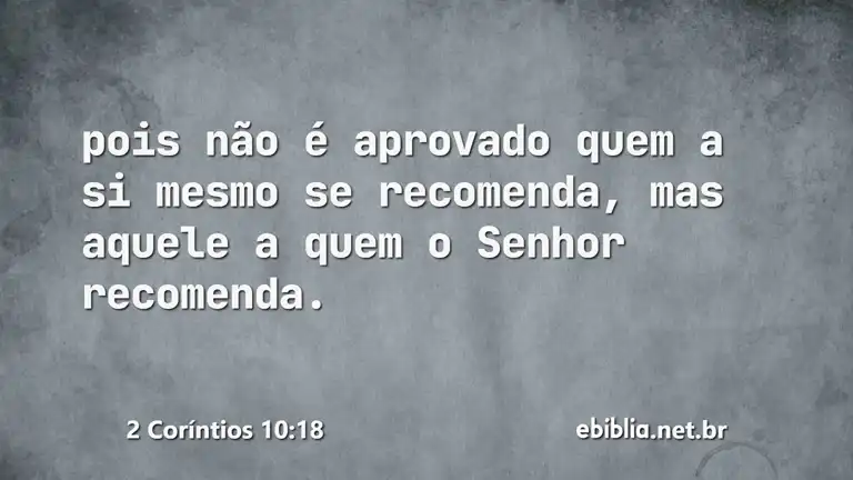 2 Coríntios 10:18