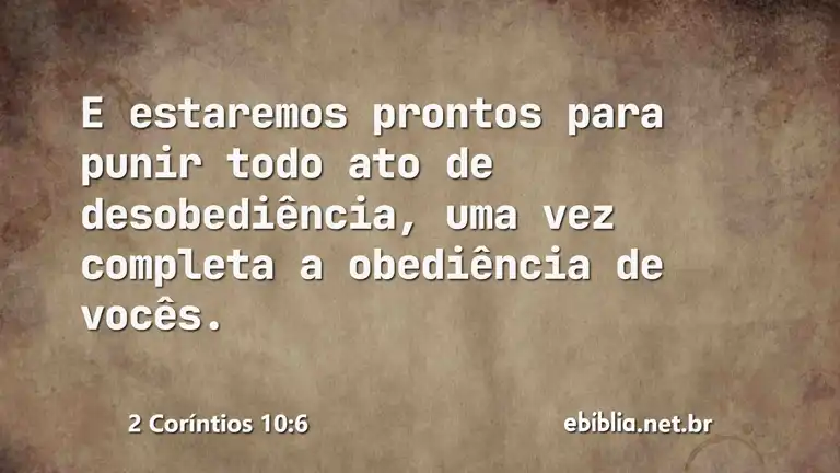 2 Coríntios 10:6