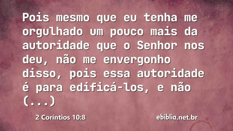 2 Coríntios 10:8