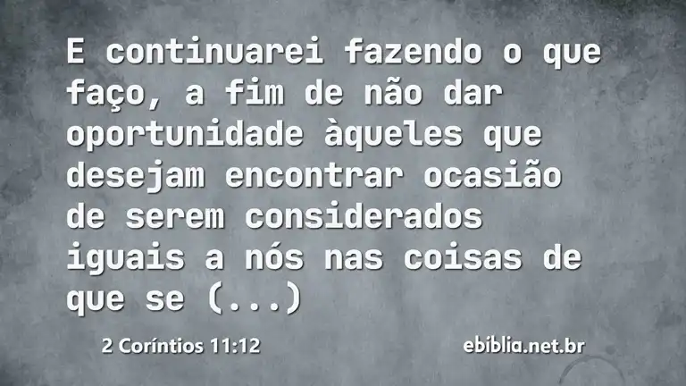 2 Coríntios 11:12