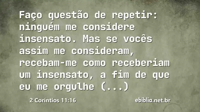 2 Coríntios 11:16