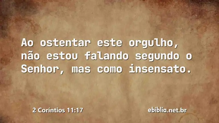 2 Coríntios 11:17