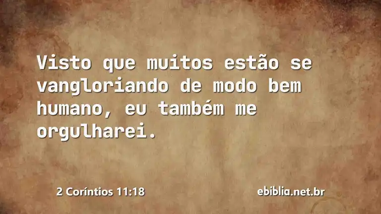 2 Coríntios 11:18