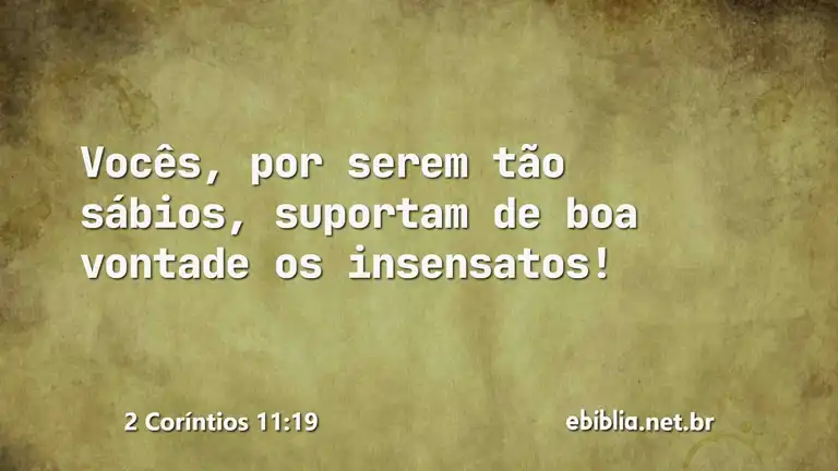 2 Coríntios 11:19