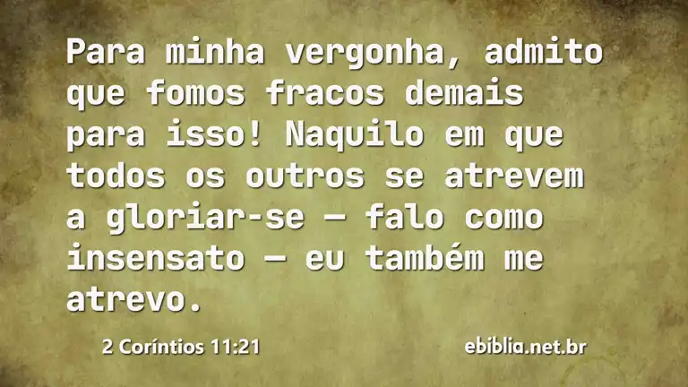 2 Coríntios 11:21