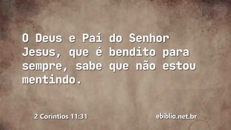 2 Coríntios 11:31