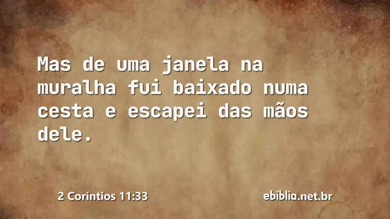 2 Coríntios 11:33