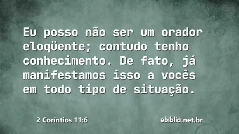 2 Coríntios 11:6