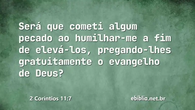 2 Coríntios 11:7