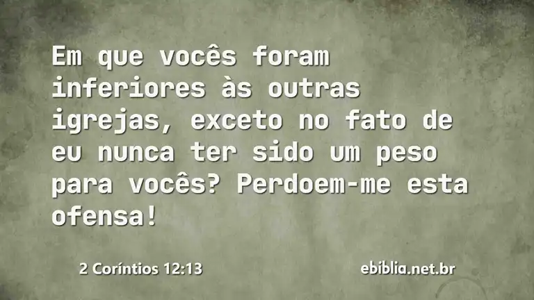 2 Coríntios 12:13