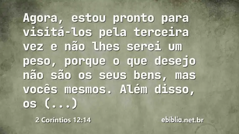 2 Coríntios 12:14