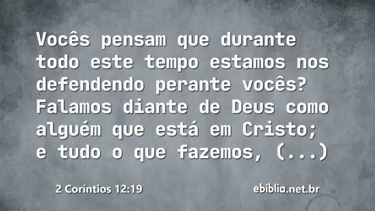 2 Coríntios 12:19