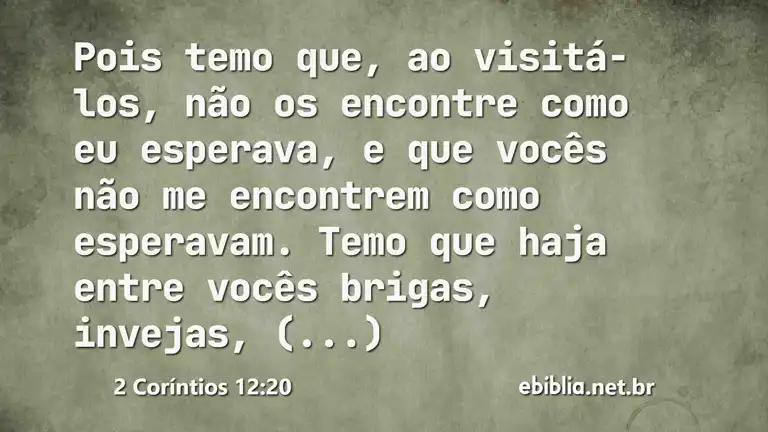 2 Coríntios 12:20