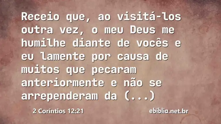 2 Coríntios 12:21