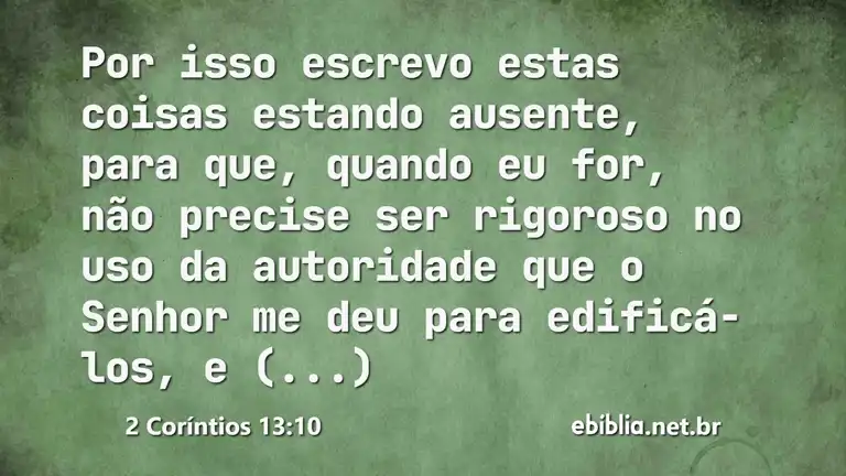 2 Coríntios 13:10