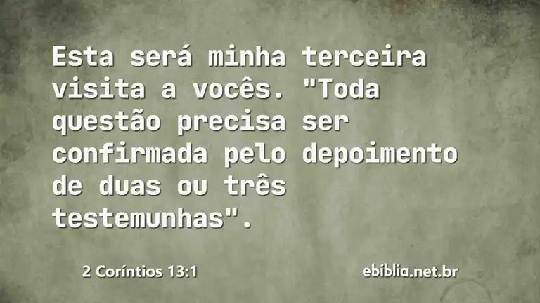 2 Coríntios 13:1