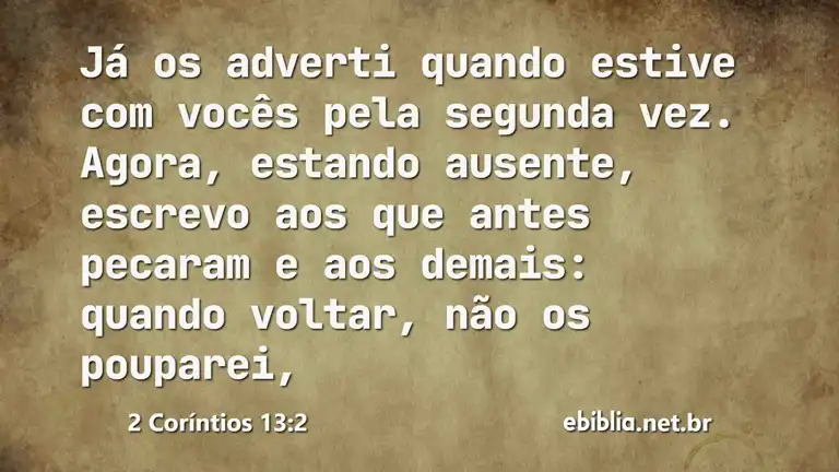 2 Coríntios 13:2