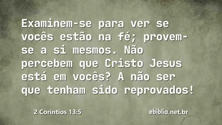 2 Coríntios 13:5