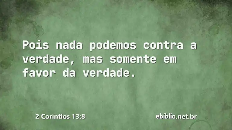 2 Coríntios 13:8