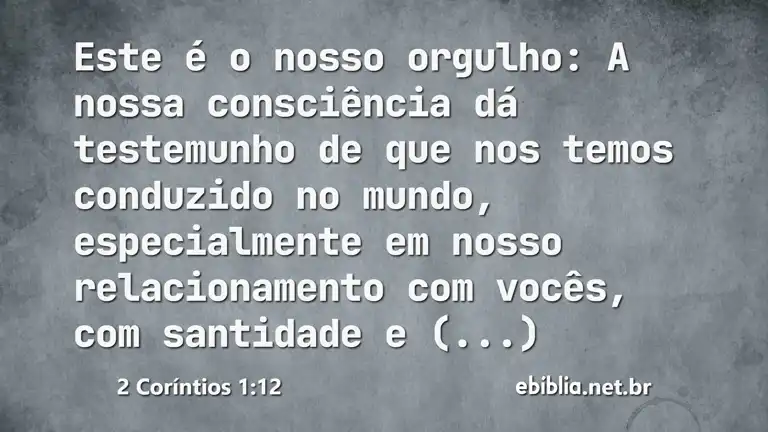 2 Coríntios 1:12