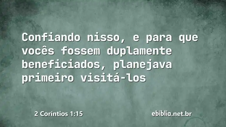 2 Coríntios 1:15