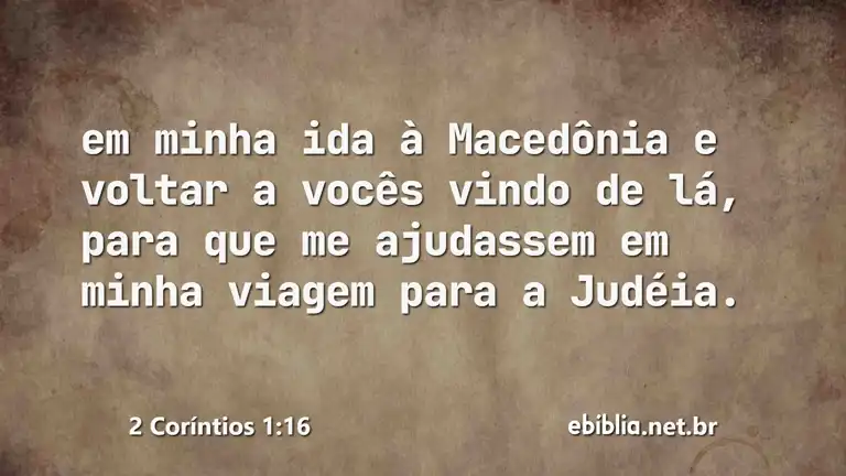 2 Coríntios 1:16