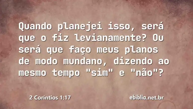 2 Coríntios 1:17