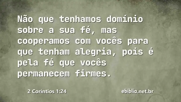 2 Coríntios 1:24