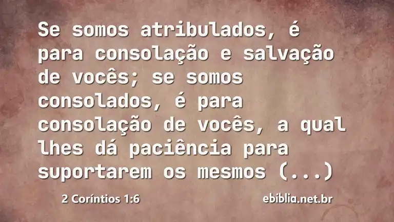 2 Coríntios 1:6