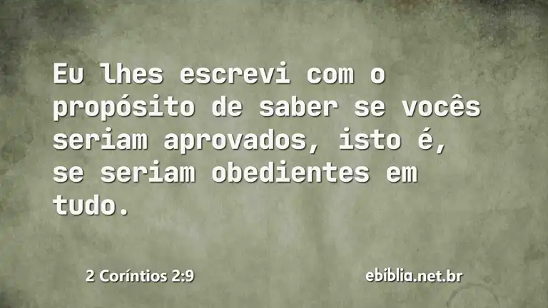 2 Coríntios 2:9