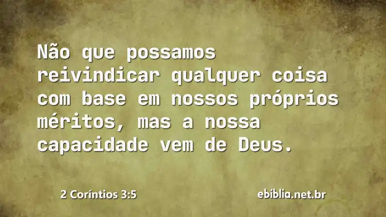 2 Coríntios 3:5