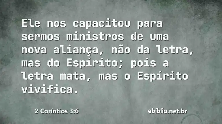 2 Coríntios 3:6