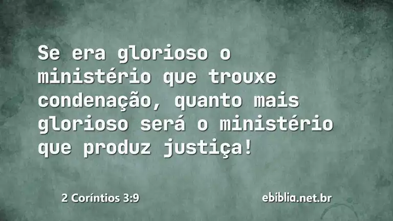 2 Coríntios 3:9