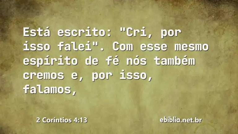 2 Coríntios 4:13