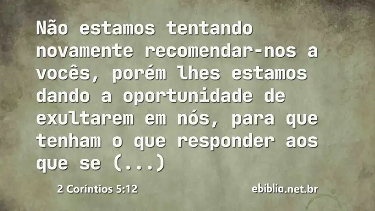 2 Coríntios 5:12