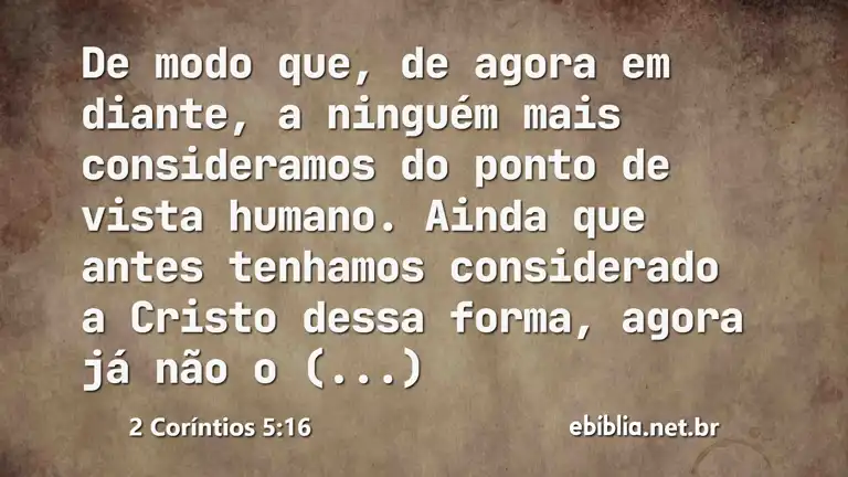 2 Coríntios 5:16