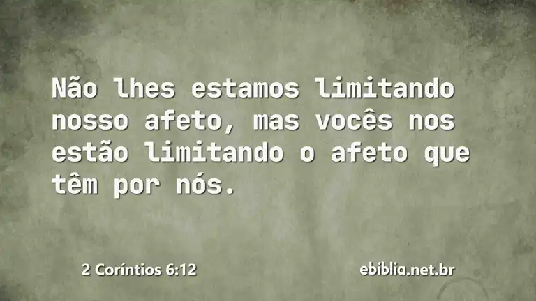 2 Coríntios 6:12