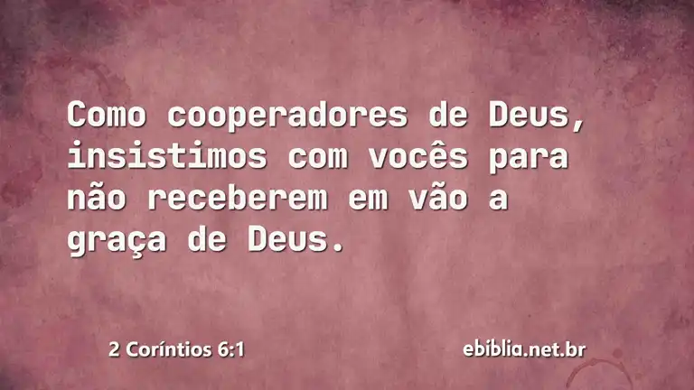 2 Coríntios 6:1