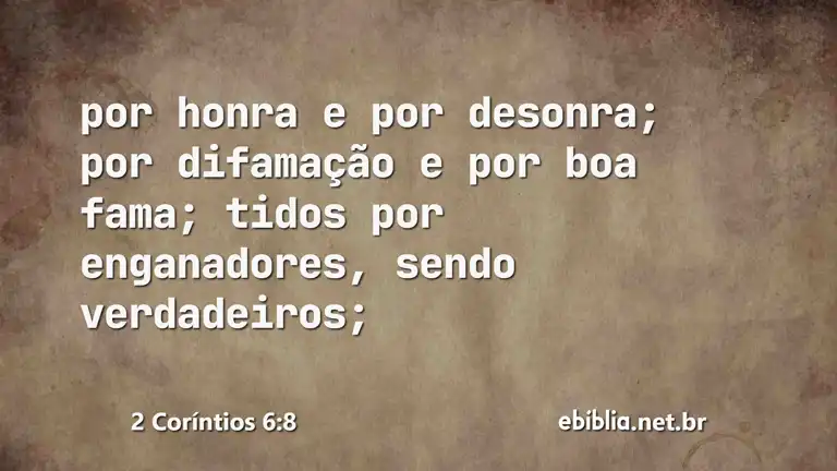 2 Coríntios 6:8