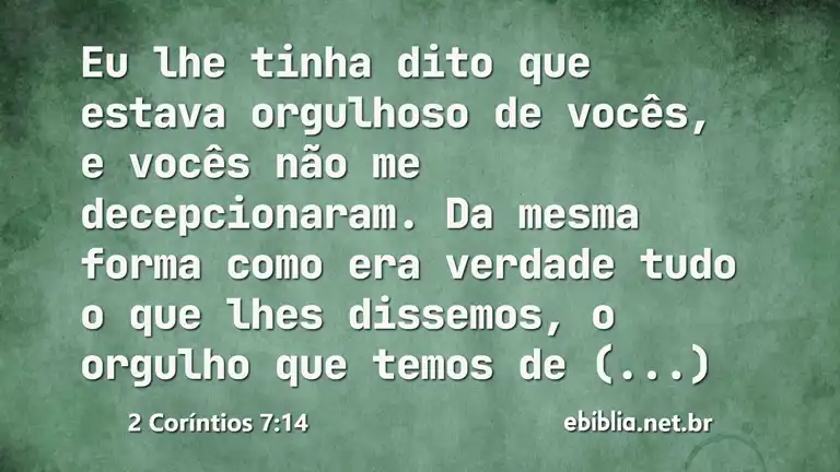 2 Coríntios 7:14