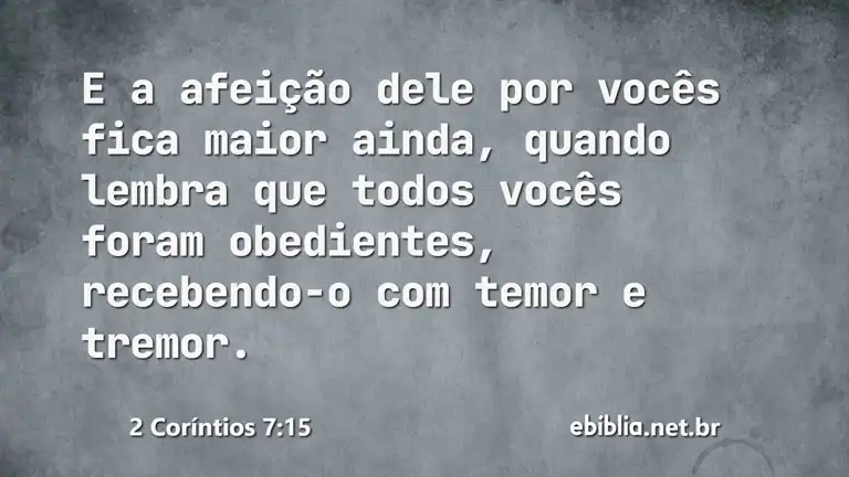 2 Coríntios 7:15