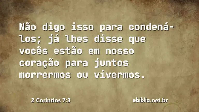 2 Coríntios 7:3