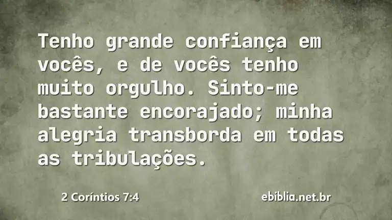 2 Coríntios 7:4